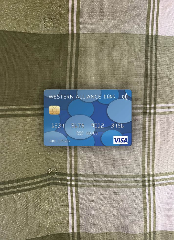 Download USA Western Alliance Bank visa card photolook front Photoshop template